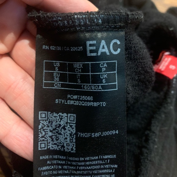 GUESS CROPPED DRAWSTRING SWEATSHIRT - Picture 6 of 6